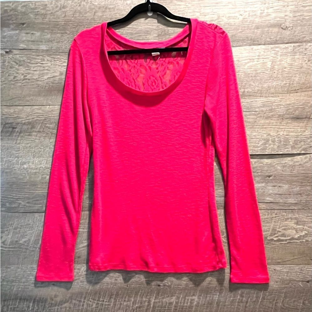 Derek Heart Pink Long Sleeve top Sz XL